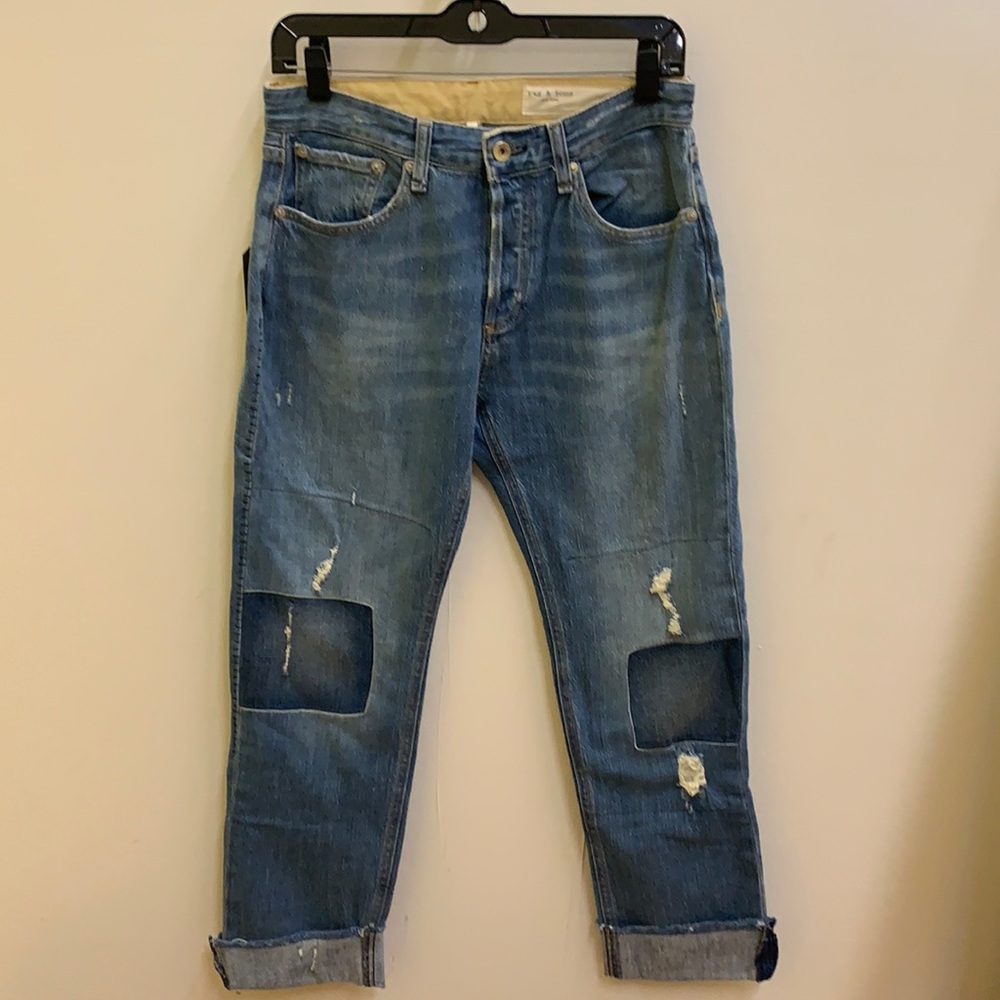 RAG & BONE N.Y mid-rise boyfriend NEW DISTRESS(26)